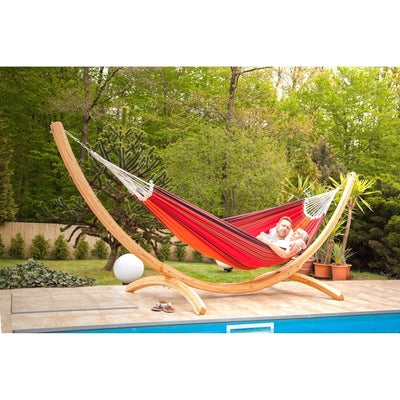 Amazonas Arcus Stand - climate-smart Larch wood stand for the whole family