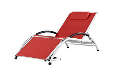 Sun lounger red