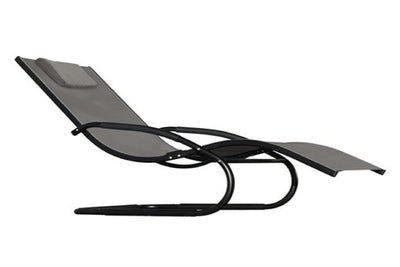 Vivere Outdoor Grey Wave Lounger