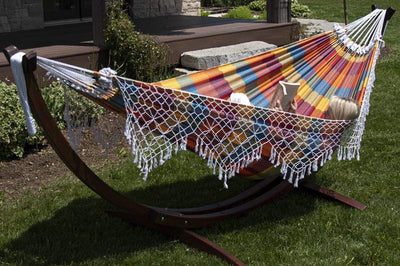 authentic Brazilian hammock with pine stand