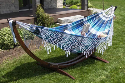 authentic Brazilian hammock with pine stand