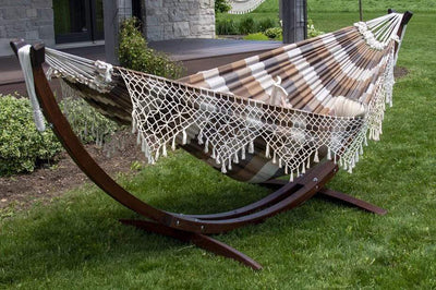 authentic Brazilian hammock with pine stand