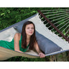 Quilted hammock and stand with cushion