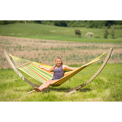 Brazilian hammock with wooden stand