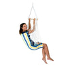 Padded hammock chair with wooden spreader bar