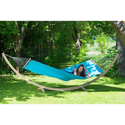 Brazilian double hammock with wooden spreader bar