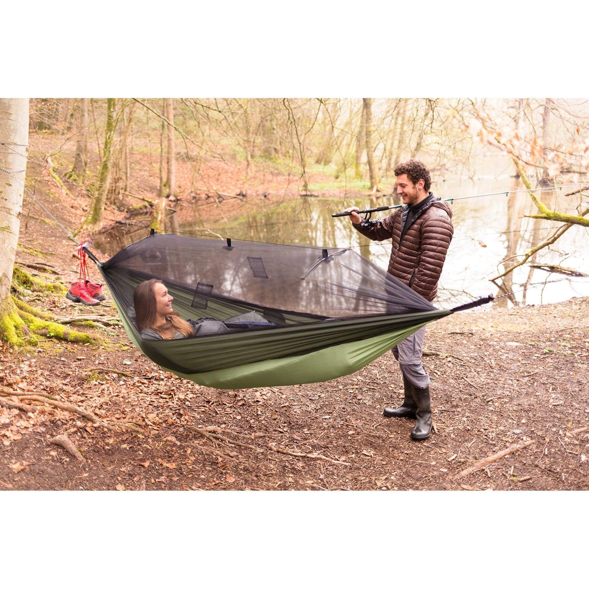 Hamac Moskito Traveller Noir Extreme - Hamac Imprégné Avec Moustiquaire Intégrée