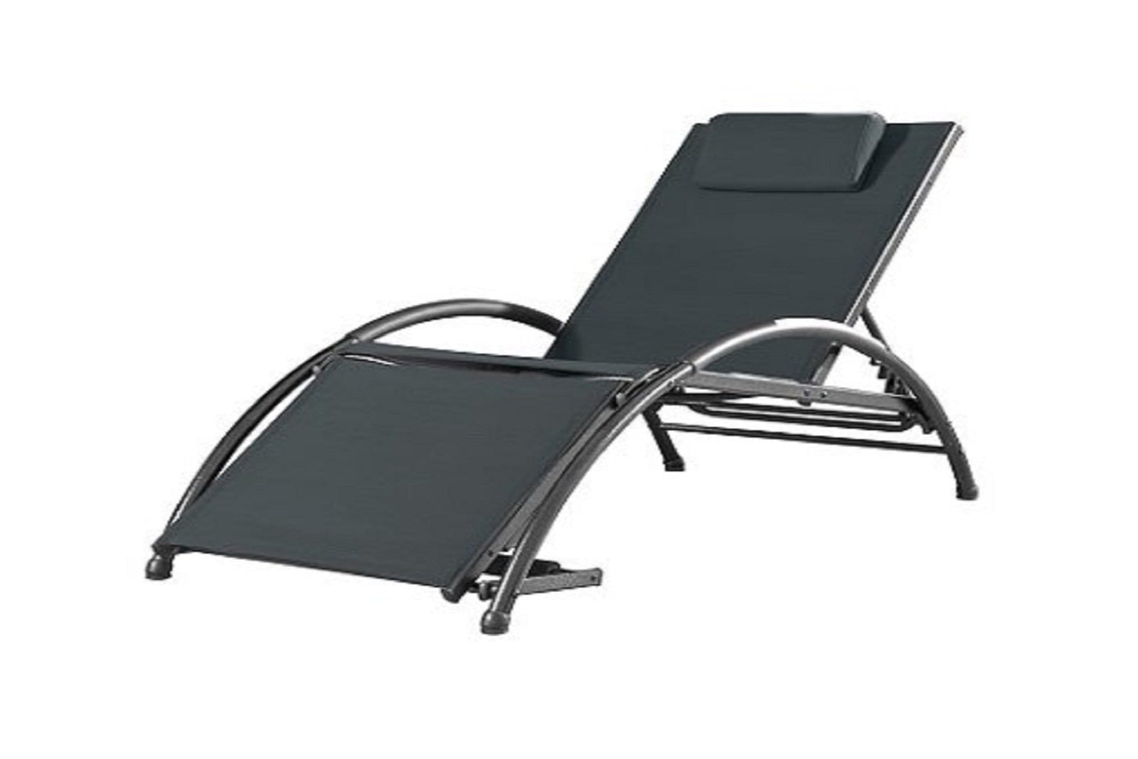 Sun lounger black