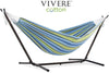 Vivere Sets Oasis Double Cotton Hammock with 2.5m Metal Stand