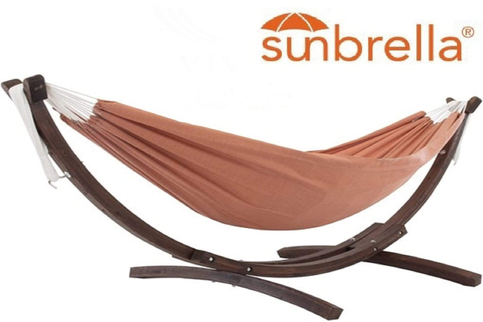 Double Brazilian hammock with wooden stand 