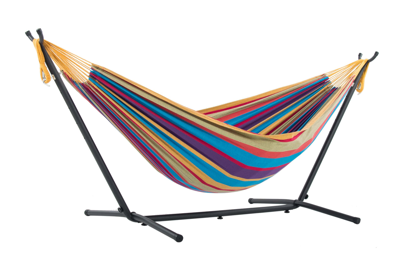 Single Brazilian hammock with metal stand