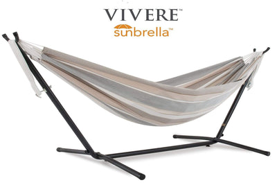 Vivere Sets Dove Sunbrella® Set Hammock with Metal Stand